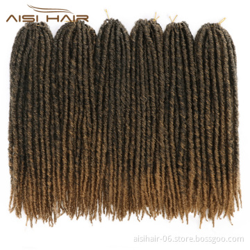 Aisi Hair 20Inch Goddess Crochet Braids Hair Extensions 16Inch Faux Locs 20 Strands Afro Braiding Hairpieces for Black Women